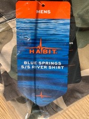 Habit Blue Springs River Shirt Mens Short Sleeve Camo Size S New With Tags