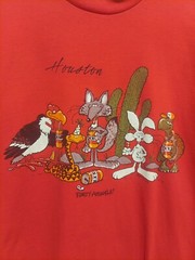 Vintage Stedman Single Stitch Shirt Houston Party Animals 80’s USA Large Red