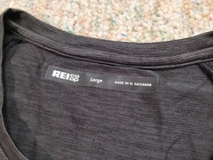 REI Coop Shirt Mens Large Heather Black Long Sleeve Performance Outdoors Hiking