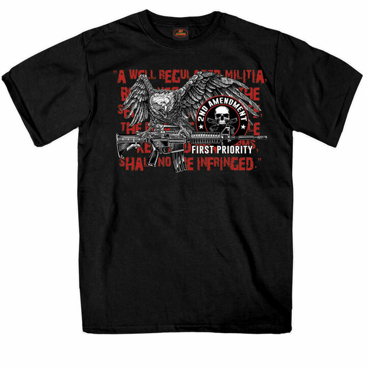Militia Eagle 2nd Amendment Support Crew Men’s T-Shirt