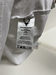 Bucked Up Mens Flag Logo White T Shirt Large New Without Tags Fitness Lifting