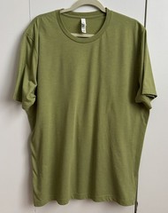 BELLA+CANVAS Men’s Short-Sleeve Plain MOSS GREEN Cotton Blend T-shirt 2XL