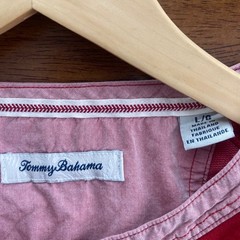 Tommy Bahama Philadelphia Phillies Mens Large Red Long Sleeve Henley Shirt MLB