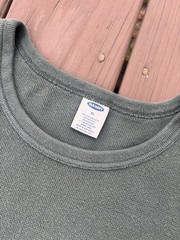 Old Navy Thermal Waffle Knit Long Sleeve T-Shirt Sage Green Mens XL Vintage