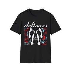 Deftones T-shirt Deftones Skull Black Band Concert Shirts Men’s Punk Hip Hop T-S
