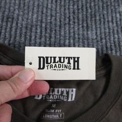 Duluth Trading Co. Shirt Mens M Brown Longtail T Crew Neck Short Sleeve NWT