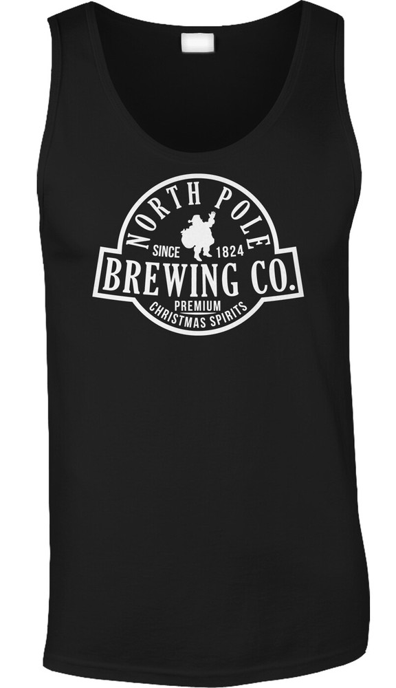 North Pole Christmas Funny Drinking Xmas Santa Claus Gifts Party Nick Mens Tank