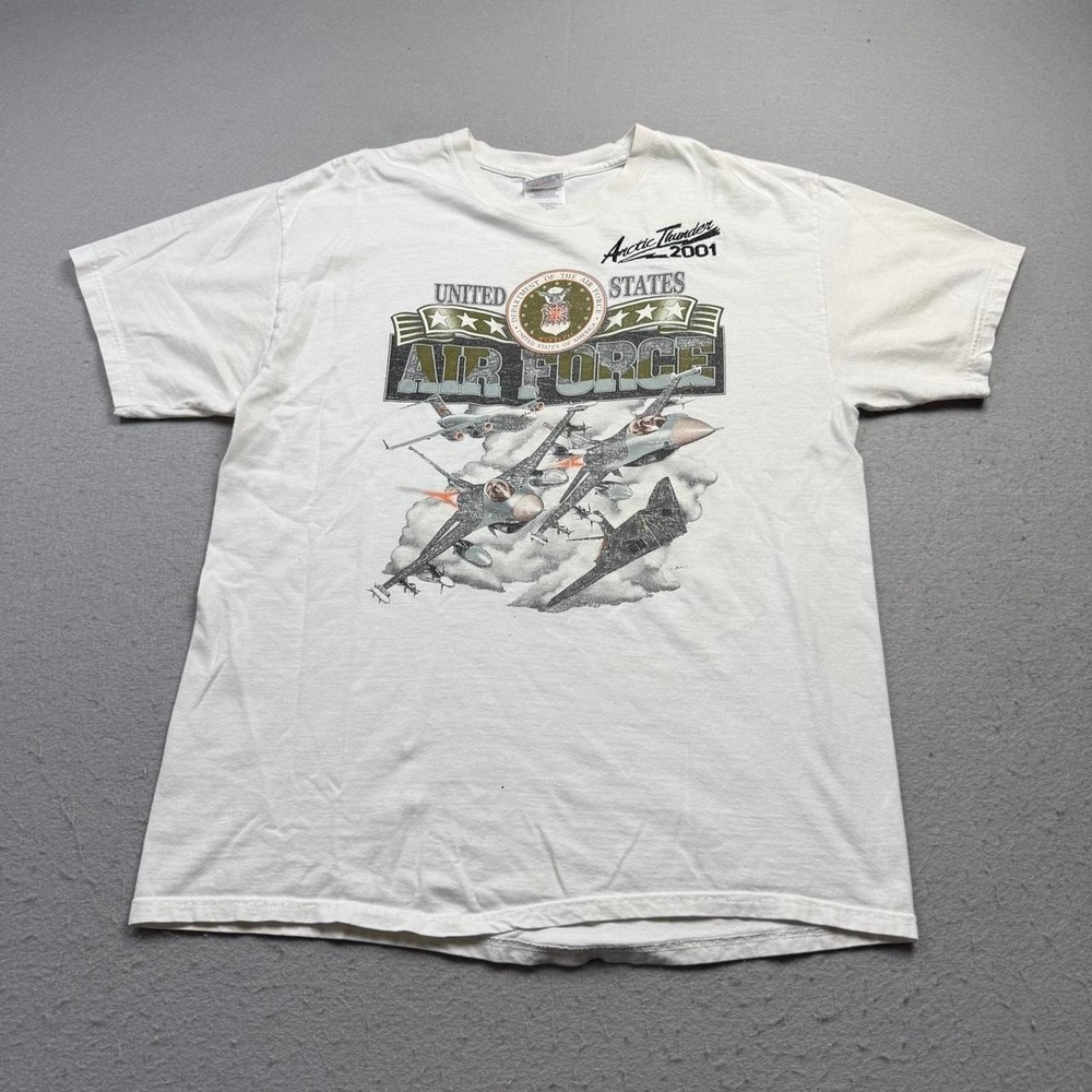 Vintage 2001 United States Air Force Arctic Thunder T-Shirt Men’s XL Hanes