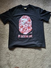 A Bathing Ape BAPE Men’s L Black Ape Head Logo Graphic Crew Neck Tee