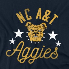 North Carolina A&T State University Adult T-Shirt Aggies, Navy, S-5XL