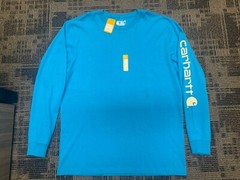 Carhartt Loose Fit Heavyweight Long-Sleeve Logo Sleeve Graphic T-Shirt TK0231-M
