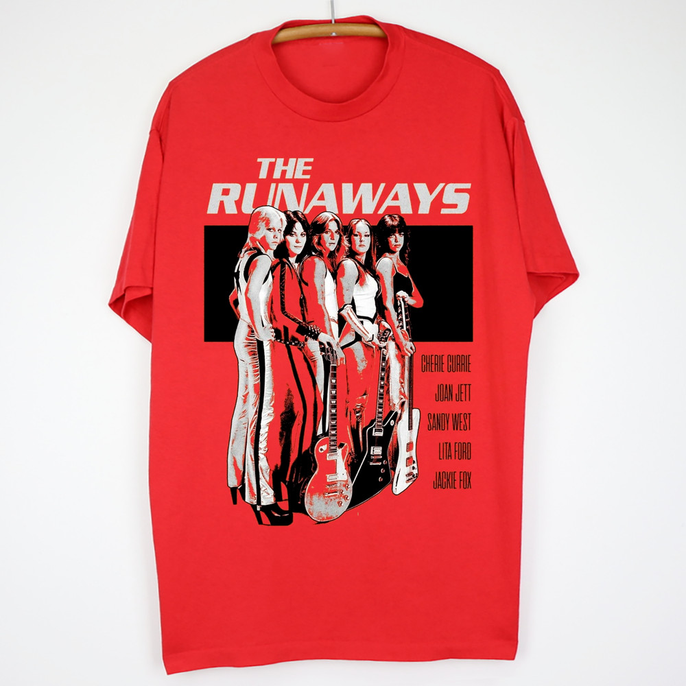 Vintage The Runaways Tour 1977 Cotton Unisex Red All Size Shirt AG207