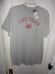 MENS ZOO YORK BRAND NEW! S OR L GRAY LOGO PULLOVER T SHIRT NWT