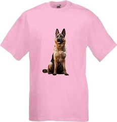 Alsatian Dog Pet Family Novelty T Shirt Various Colours And Sizes