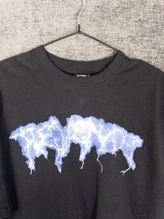 Revenge Storm T Shirt Mens L Black Spell Out Logo Short Sleeve Cotton Crewneck