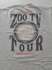 1992 U2 ZOO TV Outside Broadcast Tour Adult XL T-Shirt Gray