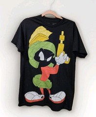 Looney Tunes Marvin The Martian Black T-Shirt Warner Bros Fifth Sun Size Med