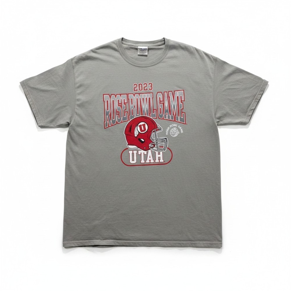 Utah Rose Bowl Game T Shirt Mens XL Gray 2023 Football ComfortWash Tee