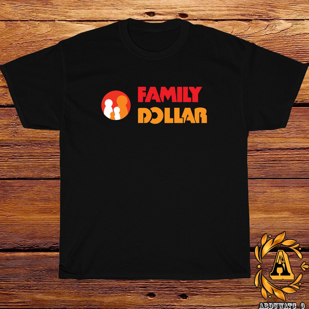 New Family Dollar Logo Black/Sport Grey/White/Navy/Red T-Shirt S-5XL