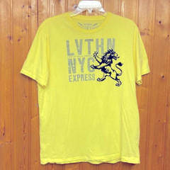 Express 100% Cotton Lemon Yellow Cool Graphic at Front Men’s Size L Worn Once !!