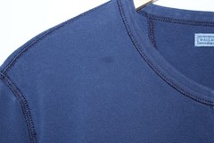 Wallace & Barnes Men’s Medium Indigo Blue Short Sleeve Henley Neck T-Shirt