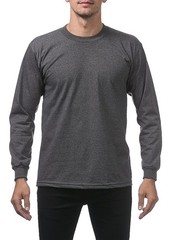 Pro Club Men’s 3-Pack Heavyweight Cotton Long Sleeve Crew Neck T-Shirt