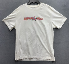 Jordan Jumpman Graphic Tee T-Shirt Men’s Large White Crew Neck DD5286-100