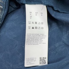 HUGO BOSS Regular Fit T-Shirt Men M Blue Graphic Print Logo Cotton Jersey