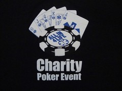 Charity Poker Event All In 4 Life Souvenir Black Cotton T Shirt Size XL