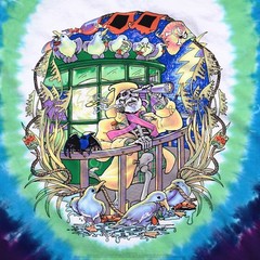 Grateful Dead Watch Tower Tie-Dye T-Shirt Liquid Blue