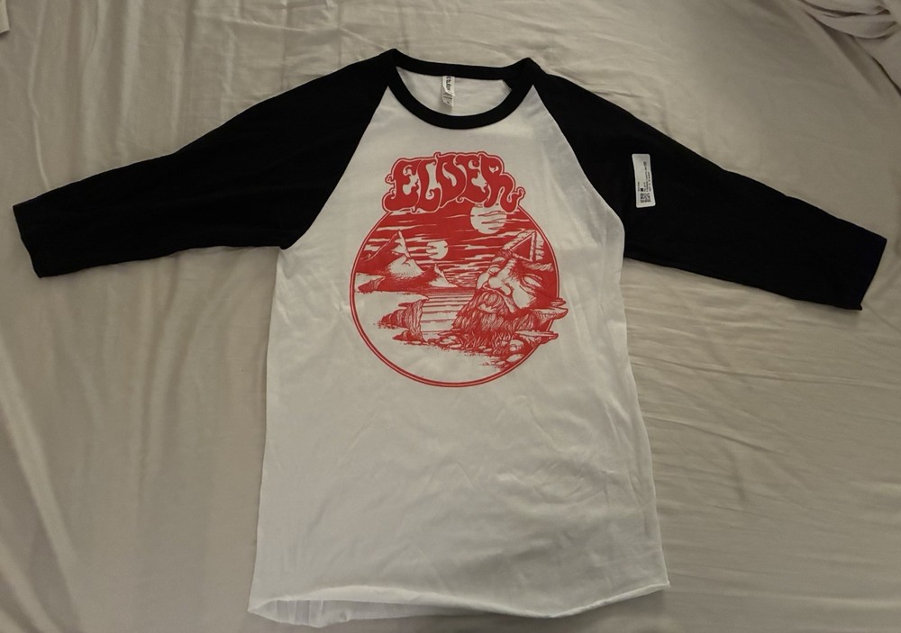 Elder Lost Lands 3/4 Raglan Sleeve Band T Shirt – Size SM – Black/White – UNWORN
