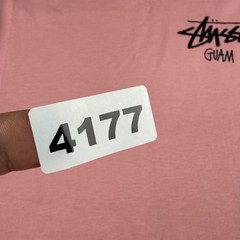 Stussy Guam Shirt Mens S Pastel Pink Logo Streetwear Skate Surf Graphic Tee