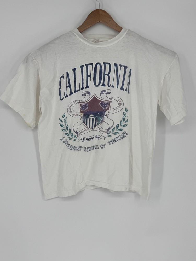 Vintage Single Stitch California T-Shirt “A Different School of Thought” XL F4