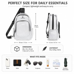Clear TPU Crossbody Sling Bag for Stadium Events, Waterproof Transparent Ches…