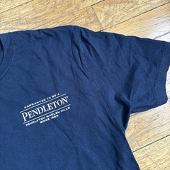 Pendleton Men’s M Woolen Mills Graphic T-Shirt Navy Blue Aztec Tribal Graphic