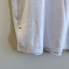 Members Mark Mens White Luxe Tee Medium Short Sleeve Zip Media Pocket NWT C21102