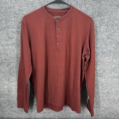 Wool And Prince Henley Shirt Men’s M Merino Wool Blend Pullover Maroon