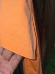 Polo Ralph Lauren Bright Orange V Neck T Shirt Vintage Tee Single Stitch Pony XL