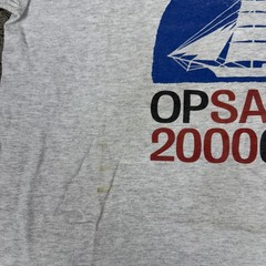 Vintage USTA OPSAIL 2000CT Shirt Mens Medium Gray Tall Ship Sailing Graphic Tee