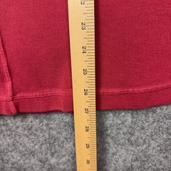 American Giant Shirt Mens Large Red Thermal Long Sleeve Heavy Cotton Made In USA