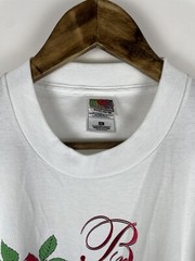 VTG Branson Missouri Shirt Mens XL White Red Foil Roses Floral Single Stitch