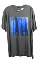 Helmut Lang T Shirt Gunmetal Grey & Ombre Blue Box Fit Film Print Men XL