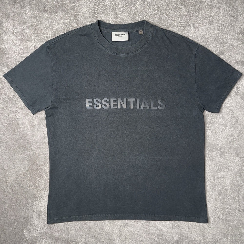 FOG Essentials Boxy T-Shirt Unisex XS Stretch Limo Black 125SP202000F SS20