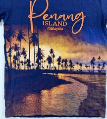 Penang Island Malaysia T Shirt Graphic Art Print Large Mens Travel Asia