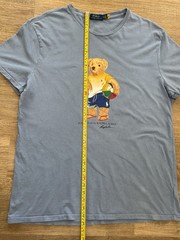 Ralph Lauren Polo Bear Tee Shirt Short Sleeve Sky Blue Beach Sandals Ball Men XL