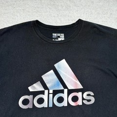 Adidas Mens The Go-To Tee XL Black Graphic Logo Cotton Short Sleeve T-Shirt