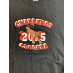 2XL Gildan DryBlend Men’s Black Short Sleeve Tshirt “Charleroi 2015 Cougars”