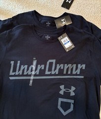 NWT Under Armour Mens UA Baseball T-Shirt 1377613 001 Black XL Extra Large