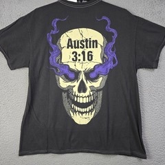 WWE WWF Wrestling Stone Cold Steve Austin Shirt Mens Large GRAY 3:16 Skull NWT B