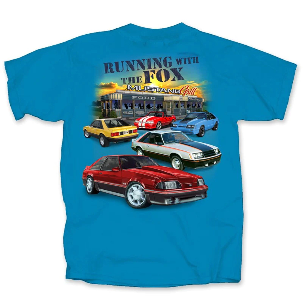 Ford Fox Body Mustang Running With the Fox T Shirt (Joe Blow T’s)Licensed